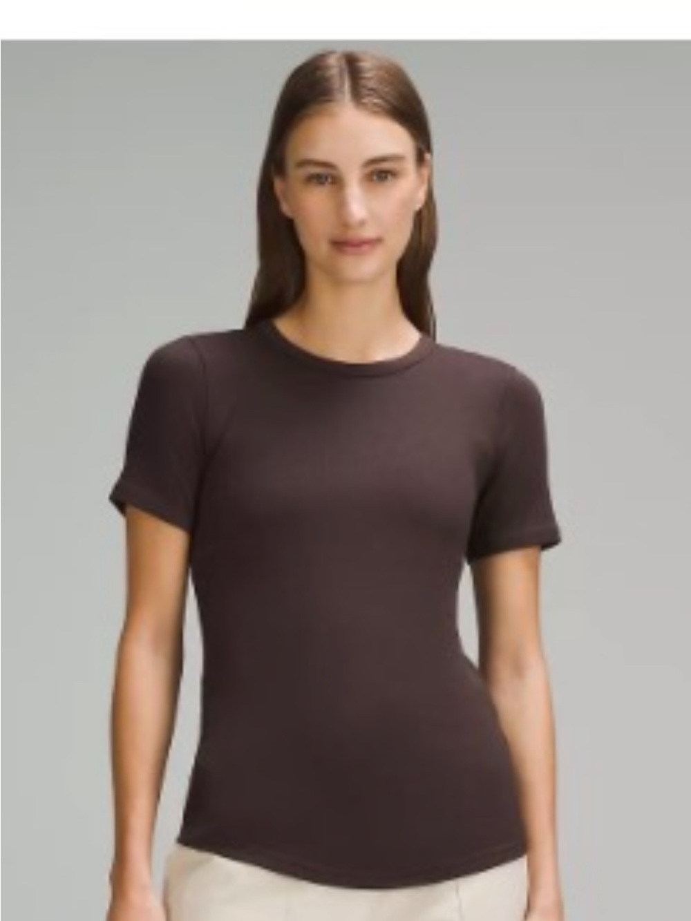 Lululemon Women's Short Sleeve Crewneck Tee in Espresso Brown